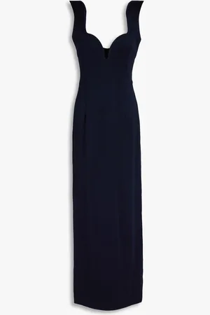 GALVAN Maxikleid aus Strick - Blau - FR 34