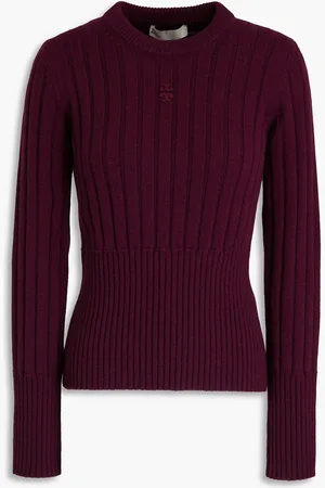 Tory Burch Pullover aus geripptem Kaschmir mit Stickereien - - XL