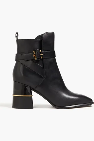 Tory Burch Ankle Boots aus Leder mit Schnalle - - US 10