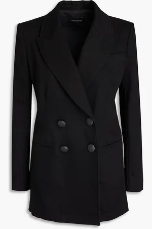 Emporio Armani Doppelreihiger Blazer aus Twill aus Stretch-Baumwolle - - IT 38