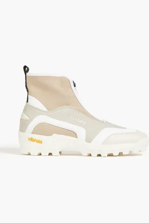 Ganni High-Top-Sneakers aus Canvas und Neopren - Neutral - EU 36