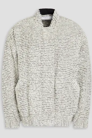 IRO Jacke aus Bouclé-Tweed aus einer Baumwoll-, Woll-Mohairmischung - Weiß - FR 40
