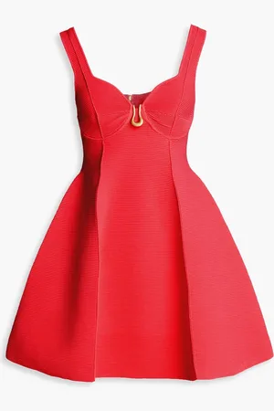 AJE Minikleid aus Rippstrick mit Verzierung - Orange - XXS