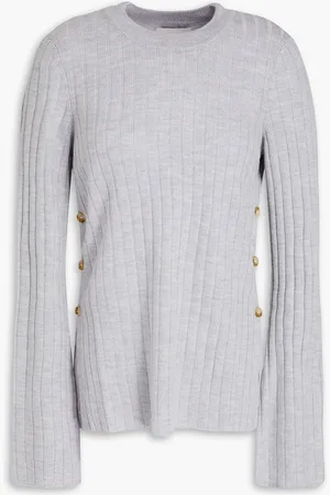 Loulou Studio Adon Pullover aus einer gerippten Wollmischung - Grau - M