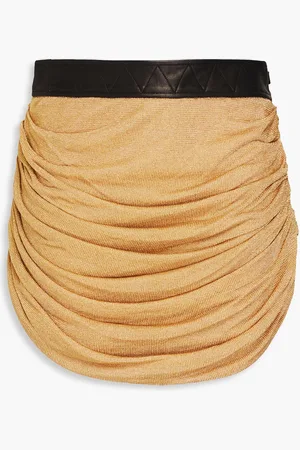 Khaite Geraffter Minirock aus Jersey mit Metallic-Effekt - Metallic - US 0