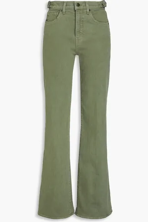 VERONICA BEARD Crosbie hoch sitzende Bootcut-Jeans - Grün - 30