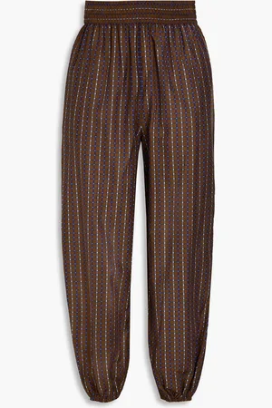 Tory Burch Karottenhose aus einer Baumwoll-Seidenmischung mit Print - - US 4