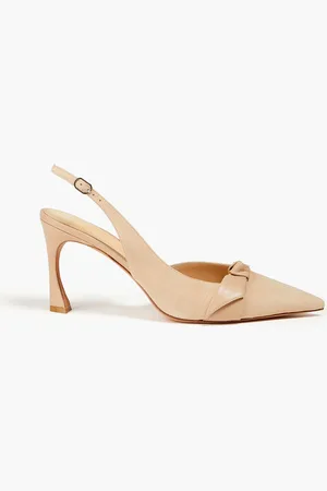 ALEXANDRE BIRMAN Clarita 85 Slingback-Pumps aus Veloursleder mit Schleife - Neutral - EU 41
