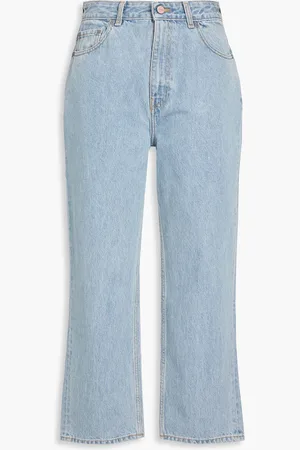 Ganni Hoch sitzende Cropped Jeans mit geradem Bein - Blau - 30W-32L
