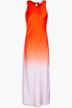 Frame Midikleid aus Seide mit Farbverlauf - Rot - L