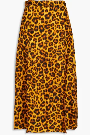 Sandro Midirock aus Satin mit Leopardenprint - - FR 36