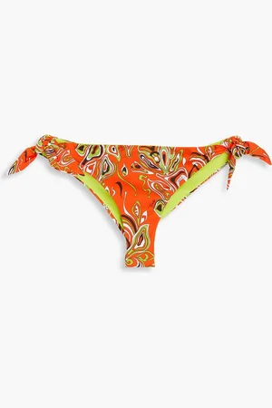 Puccini Tief sitzendes Bikini-Höschen mit Print - Orange - IT 38