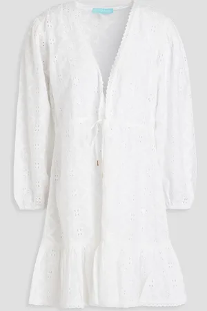 Melissa Odabash Evelyn Minikleid aus Baumwolle mit Lochstickerei - - XL
