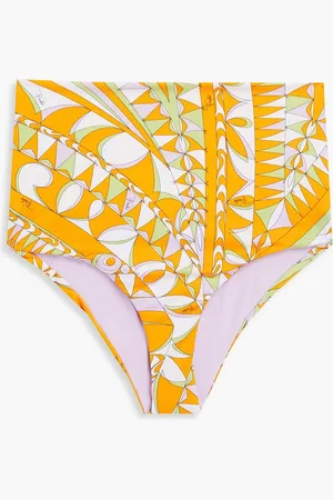 Puccini Hoch sitzendes Bikini-Höschen mit Print - - IT 38