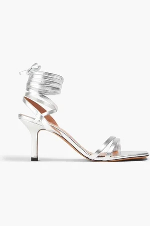 Maje Sandalen aus Metallic-Leder - Metallic - EU 36