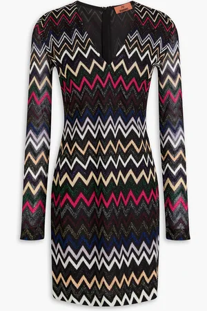Missoni Mini-Strickkleid mit Metallic-Effekt in Häkeloptik - - IT 40
