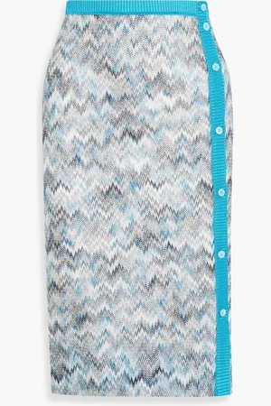 Missoni Bleistiftrock aus Häkelstrick - Blau - IT 42