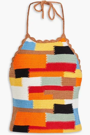 ALICE+OLIVIA Alice Olivia - Yessinia Neckholder-Oberteil aus Häkelstrick aus einer Baumwoll-Wollmischung - - XS