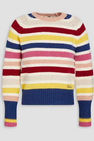 ZIMMERMANN Gestreifter Pullover aus einer Merinowoll-Baumwollmischung mit Intarsienmuster - - 00