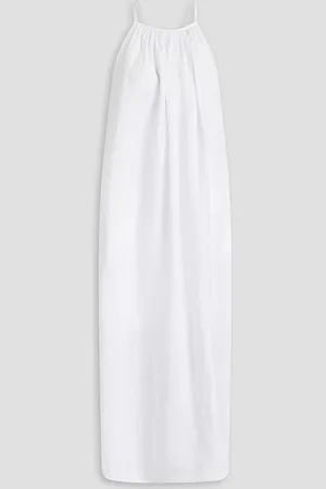 James Perse Midikleid aus Leinen mit Raffung - - 1