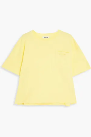 Sandro T-Shirt aus Baumwoll-Jersey mit Stickereien - Gelb - 3