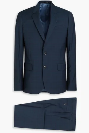Paul Smith Karierter Anzug mit schmaler Passform aus Wolle - Blau - US 36