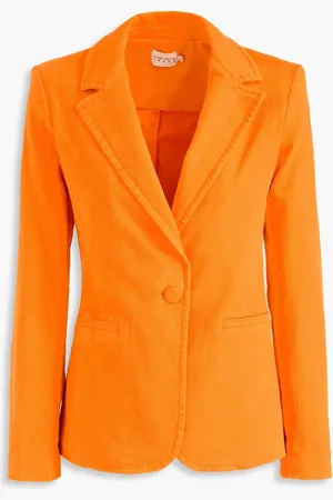 ALICE+OLIVIA Alice Olivia - Macy Blazer aus Twill aus einer Baumwollmischung - Orange - US 4