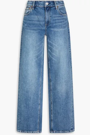 ALICE+OLIVIA Alice Olivia - Ernie hoch sitzende Jeans mit weitem Bein - Blau - 29