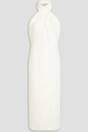 ALICE+OLIVIA Alice Olivia - Suellen Midikleid aus Woll-Jersey mit Rückenausschnitt - Weiß - US 12