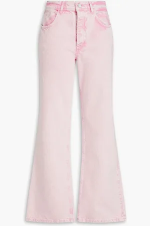 STINE GOYA Joelle hoch sitzende Schlagjeans in ausgewaschener Optik - Pink - 30