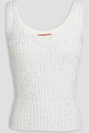 Missoni Tanktop aus Rippstrick mit Pailletten - - IT 40