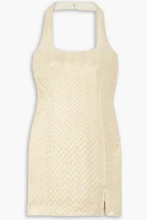 Missoni Neckholder-Minikleid aus Jacquard aus einer Baumwollmischung mit Metallic-Effekt - Metallic - IT 44