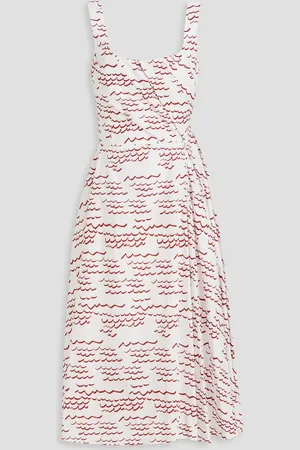 EMILIA WICKSTEAD Ariadna bedrucktes Midikleid aus Baumwollpopeline - - UK 10