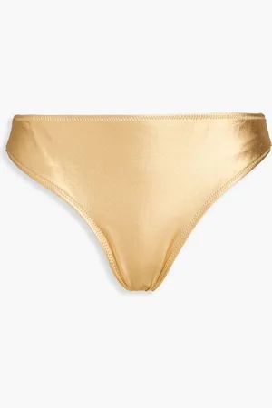 Solid The Nani halbhohes Bikini-Höschen mit Metallic-Effekt - Metallic - L