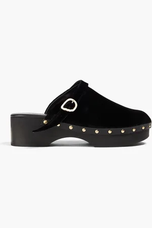 Ancient Greek Sandals Classic Clogs aus Samt mit Schnalle - - EU 40
