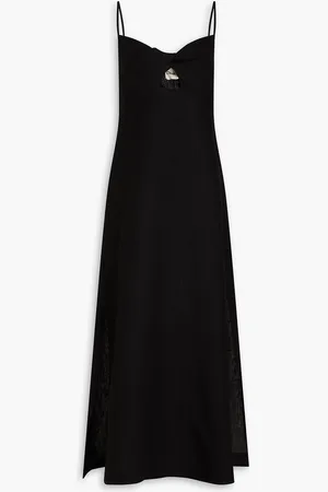 Casa Raki Lara Midikleid aus Leinen mit Twist-Detail - - L