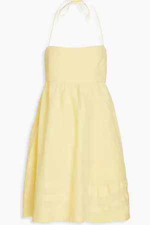 Casa Raki Luz Minikleid aus Leinen - Gelb - M