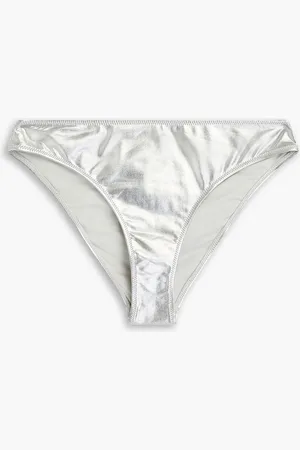 Solid The Nani halbhohes Bikini-Höschen mit Metallic-Effekt - Metallic - L