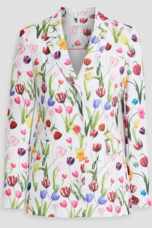 ALICE+OLIVIA Alice Olivia - Macey Blazer aus Crêpe mit floralem Print - - US 0
