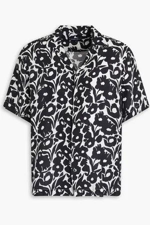 Frescobol Carioca Roberto Hemd aus Leinen mit floralem Print - - M