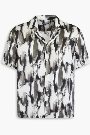 Frescobol Carioca Roberto bedrucktes Hemd aus Seidensatin - - S