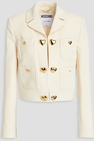 Moschino Cropped Blazer aus Crêpe - Weiß - IT 44