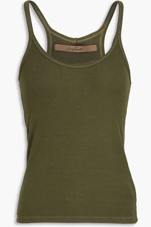 ENZA COSTA Tanktop aus geripptem Jersey - Grün - XL