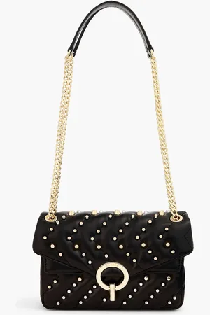 Sandro Schultertasche aus gestepptem Leder mit Nieten - - OneSize