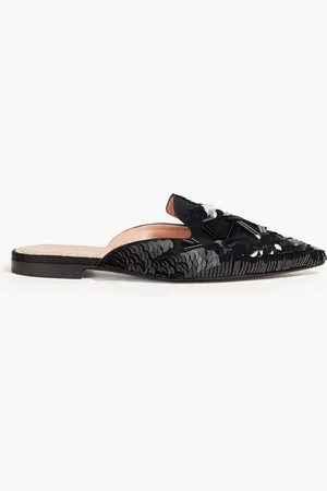 Alberta Ferretti Slippers aus Mesh mit Pailletten - - EU 36.5