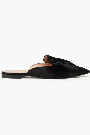Alberta Ferretti Slippers aus gerafftem Satin - - EU 39.5