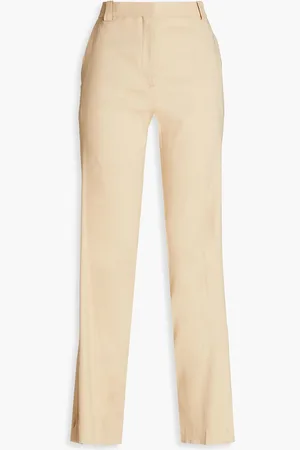 Maje Hose mit geradem Bein aus einer Leinenmischung mit Fischgratmuster - Neutral - FR 42