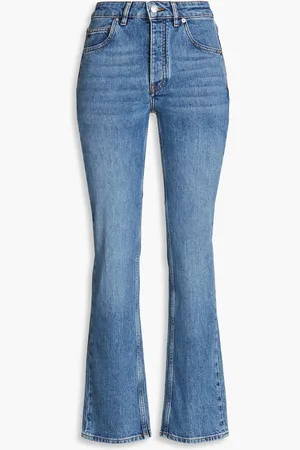 Maje Hoch sitzende Bootcut-Jeans - Blau - FR 34