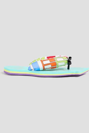 Puccini Sandalen aus Jersey mit Logoprint - Weiß - EU 35