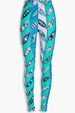 Puccini Stretch-Leggings mit Print - Blau - XS